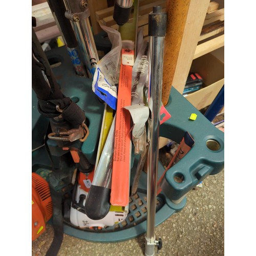 248 - Eckman ea001 petrol multi tool. With pole hedge trimmer, chainsaw & strimmer attachments. Sold i... 