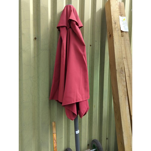 36 - Red canvas garden parasol