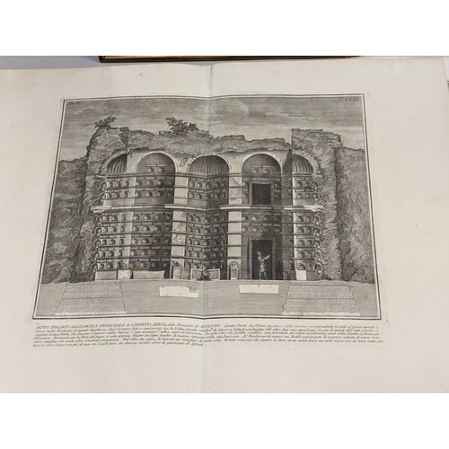 671 - Architectural engraving after Antonio Buonamicci depicting the tomb of the freedmen and slaves of Oc... 