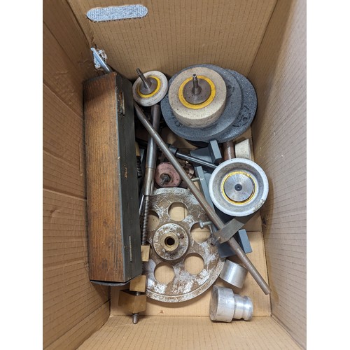 276 - various pads and parts for bench grinder etc