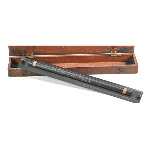 881 - Vintage rolling chart rule by Harling, PATT no. 160100, in wooden box with broad arrow