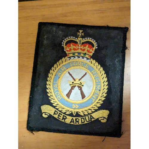 718 - Cloth RAF patch, Seahawk plaque and an 'Independent Order of Oddfellows' medal