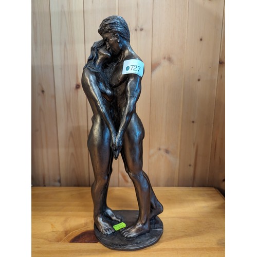 727 - Frith sculpture 'The Kiss' by Bryan Collinger, ht.39cm approx. With repair to arms.