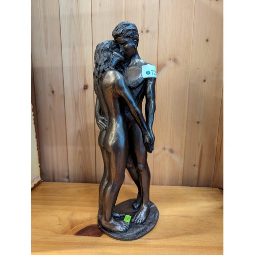 727 - Frith sculpture 'The Kiss' by Bryan Collinger, ht.39cm approx. With repair to arms.