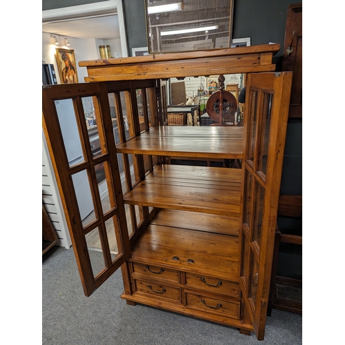 846 - Settler SD07  display cabinet with 4 lower drawers, retailed by Fairway Furniture, 95cm by 43cm... 