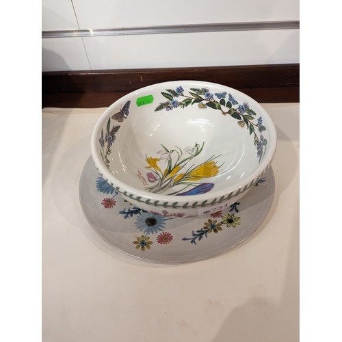 734 - Portmeirion Botanic Garden bowl and floral platter marked 'Rye' dia.25cm