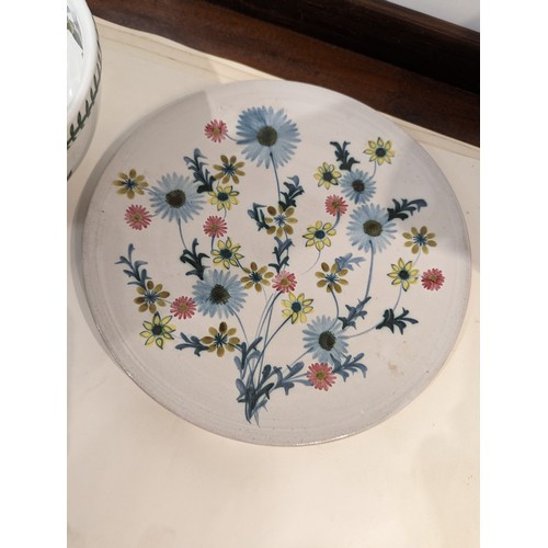 734 - Portmeirion Botanic Garden bowl and floral platter marked 'Rye' dia.25cm