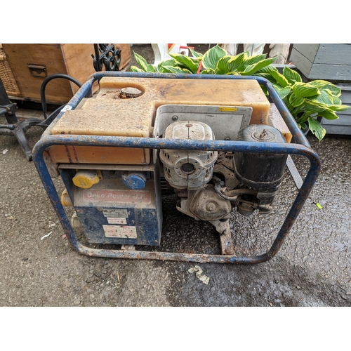 217B - 110v generator. Running order unknown. Sold for spare & repair.