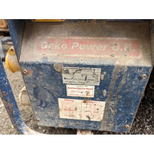 217B - 110v generator. Running order unknown. Sold for spare & repair.