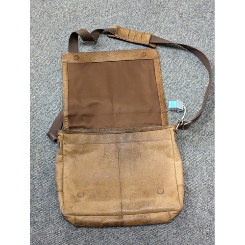 764 - M&S leather satchel  