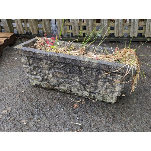 208A - Concrete trough planter. L66cm