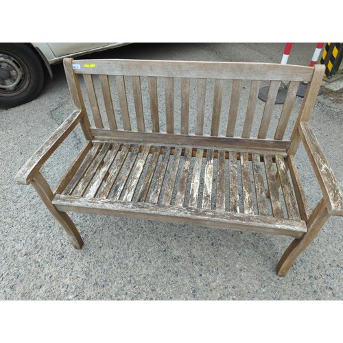 270 - wooden garden bench 120 x 51 x seat height 45cm 