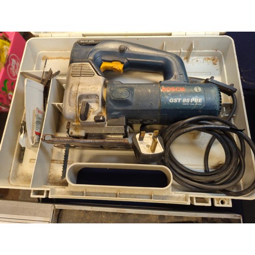 290 - black and decker drill, GST85PBB jigsaw, gex150 orbital sander