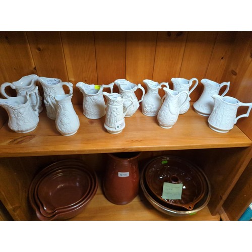 795 - 13 PortMerien bisque jugs