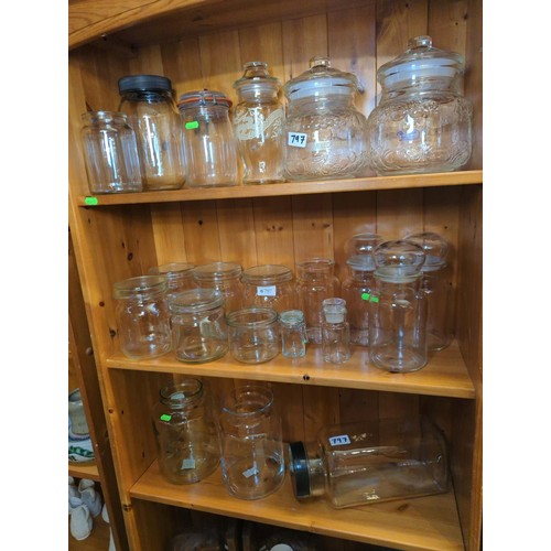 797 - Storage jars over 3 shelves