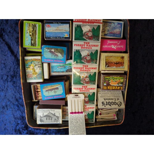 799 - 2 tins of matchboxes with some cigarette cards