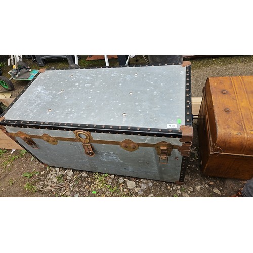 116 - Galvanised trunk W100 D50 H51cm