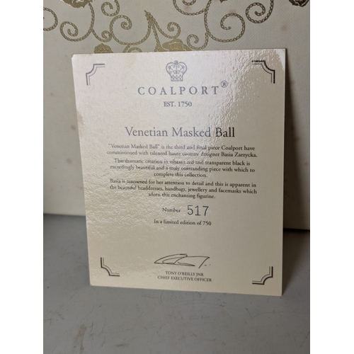 224 - Coalport Venetian Masked Ball, limited edition 517, out of 750 with box