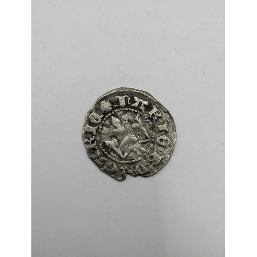 117 - Silver hammered medieval crusades coin