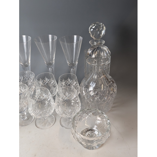 236 - Quantity of cut glass including Dartington and Waterford