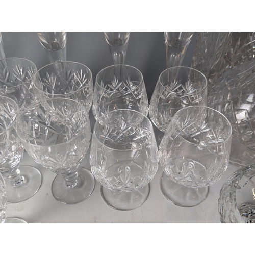 236 - Quantity of cut glass including Dartington and Waterford