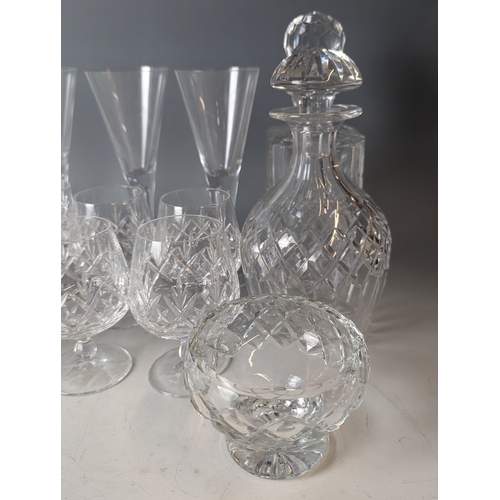 236 - Quantity of cut glass including Dartington and Waterford