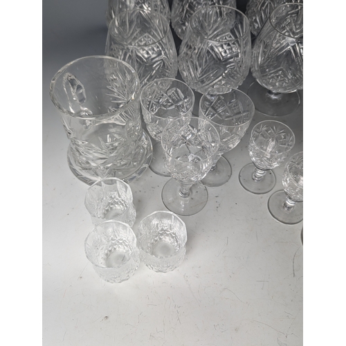 237 - Quantity of cut glass including brandy baloons