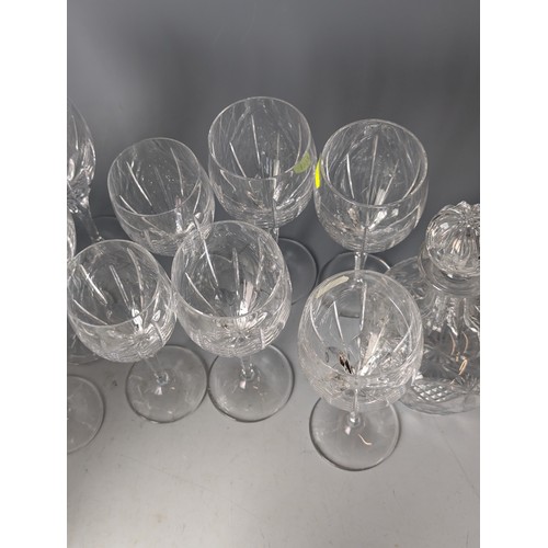 238 - Cut Glassware including Edinburgh international wine glasses.