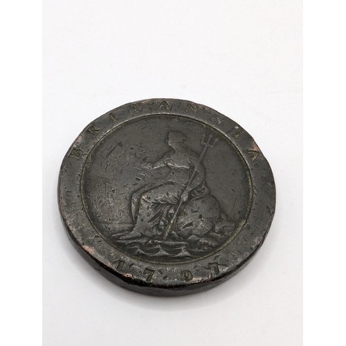 124 - George III 1797 cartwheel twopence coin