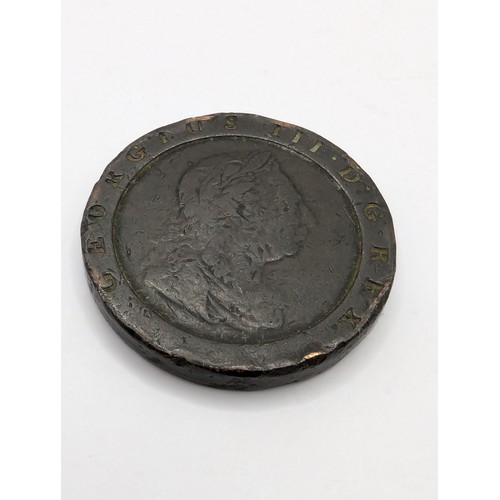 124 - George III 1797 cartwheel twopence coin