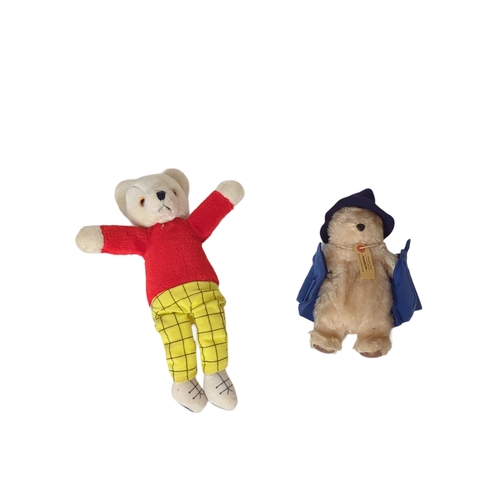 608 - Paddington Bear Gabrielle designs 1977.  With Rupert Bear made for Lefray Toys 1986