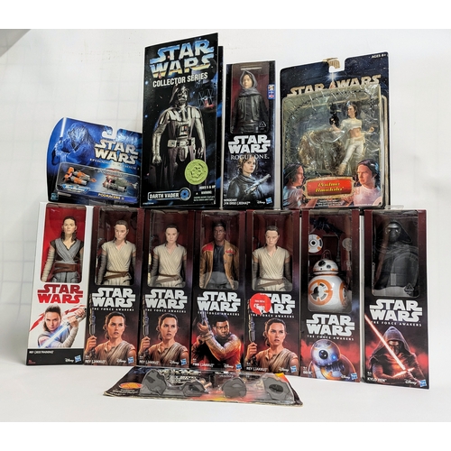 628 - Star Wars figures inc. The Force Awakens, The Power of the Force, Unleashed, including Darth Vader c... 