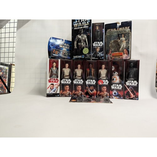 628 - Star Wars figures inc. The Force Awakens, The Power of the Force, Unleashed, including Darth Vader c... 