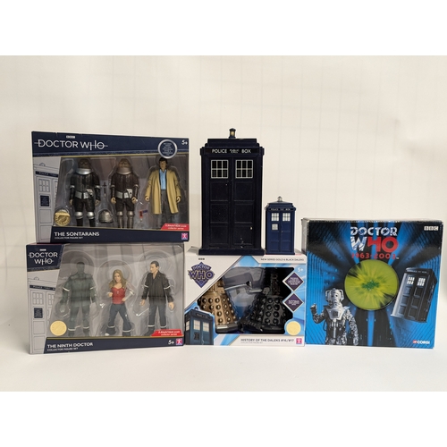 637 - Doctor Who including 40th anniversary Corgi, The Sontarans, History of the Daleks #16/#17, The Ninth... 