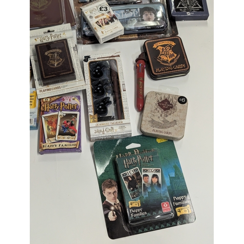 665 - Harry Potter collectables including top trumps. Sew your own. Knit your own  Tin gift set. Play... 