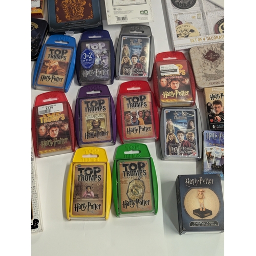 665 - Harry Potter collectables including top trumps. Sew your own. Knit your own  Tin gift set. Play... 