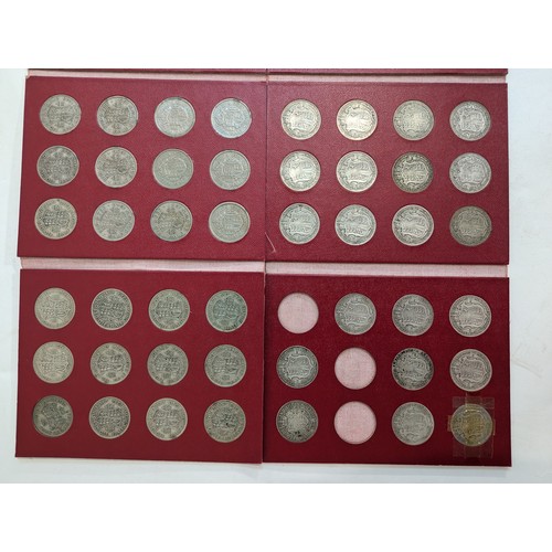 153A - Two Great Britain part filled half crown folders, including dates from 1901 to 1967, including some ... 