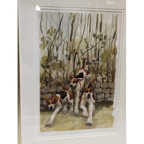 304 - Mary-Ann Rogers, limited edition print 75/500 'Three Over', signed in pencil lower right and framed ... 