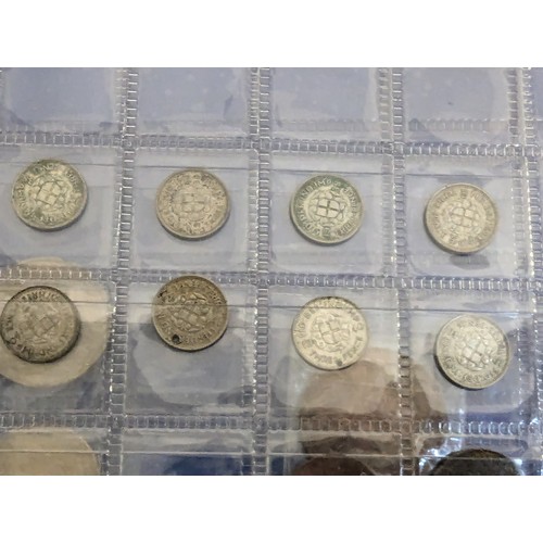 160 - Mixed UK coins, including silver and brass threepences, commemorative crowns, Danbury Mint History o... 