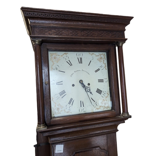 468 - John Bates of Atherstone (Aterstone) long cased clock. H203cm