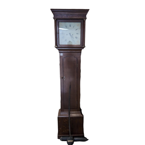 468 - John Bates of Atherstone (Aterstone) long cased clock. H203cm