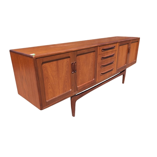 471 - VB Wilkins for G-Plan, 1960's Mid Century Modern teak sideboard. With two double cupboards either si... 