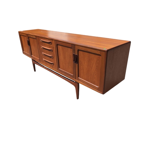 471 - VB Wilkins for G-Plan, 1960's Mid Century Modern teak sideboard. With two double cupboards either si... 