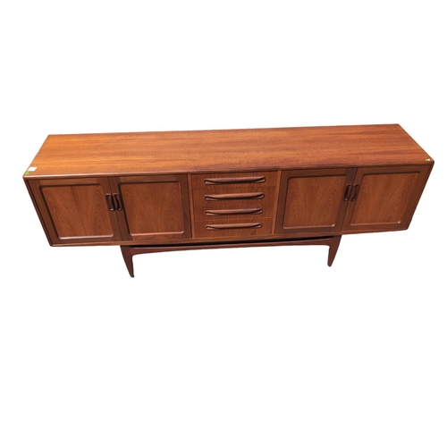 471 - VB Wilkins for G-Plan, 1960's Mid Century Modern teak sideboard. With two double cupboards either si... 