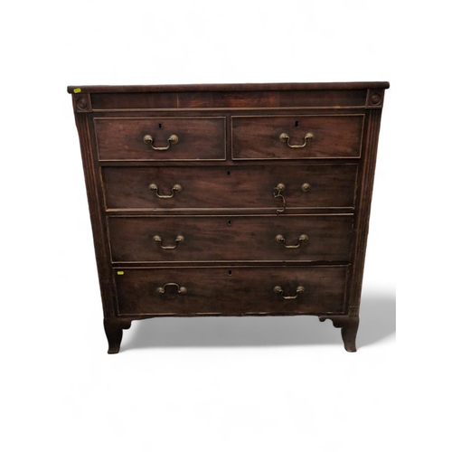 481 - 2 over 3 chest of drawers. 120cm by 50cm by 121cm