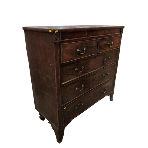 481 - 2 over 3 chest of drawers. 120cm by 50cm by 121cm