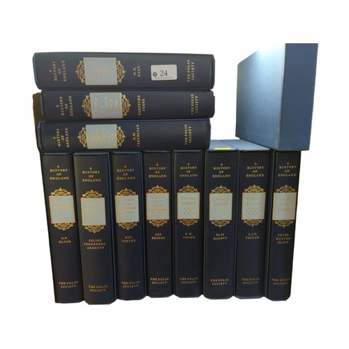 24 - 12 volumes of A History of England from the Folio Society inc. England in the Later Middle Ages - M.... 