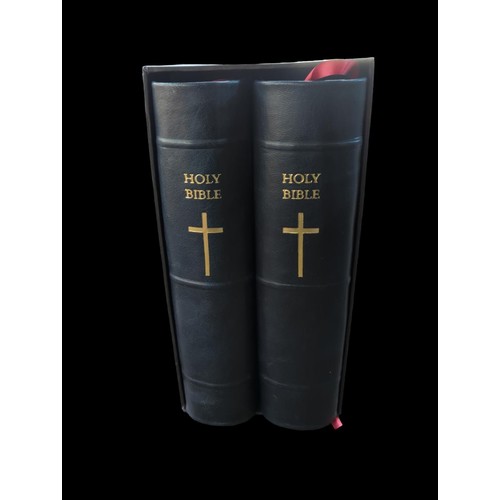 26 - Holy Bible with illustrations by Gustave Dore.2 books - Old and New Testaments.Leather- bound spines... 