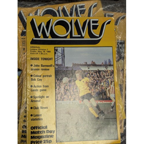 37 - Selection of various Wolverhampton Wanderers football programmes (home and away) from across the yea... 