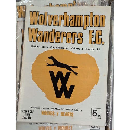 37 - Selection of various Wolverhampton Wanderers football programmes (home and away) from across the yea... 